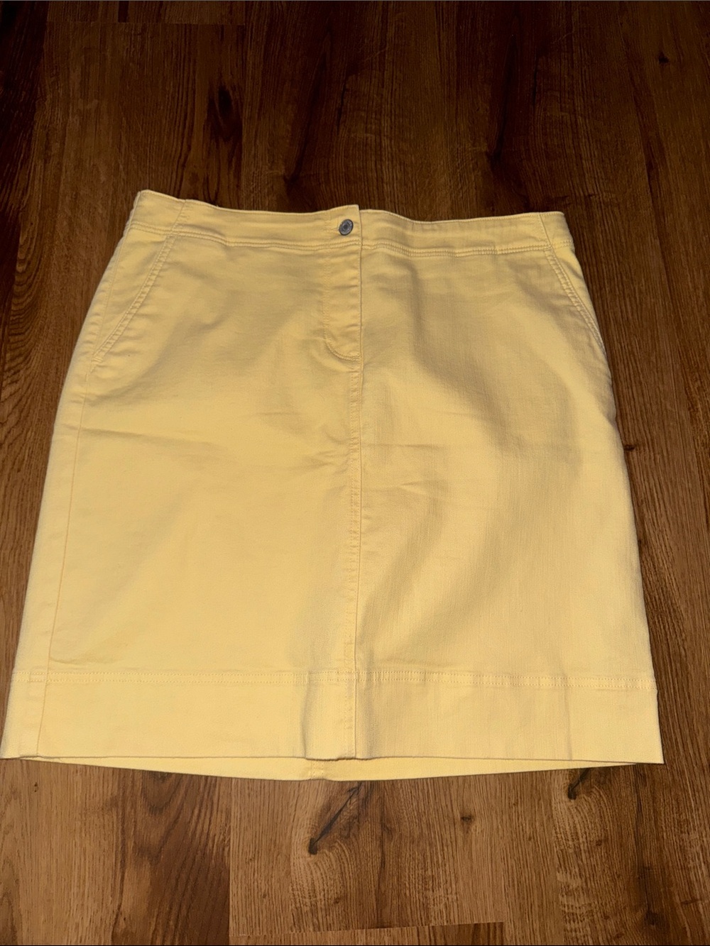 Talbots Pale Yellow Mini Skirt 14